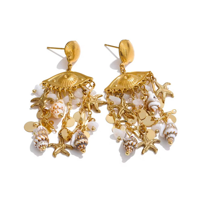 Coastal Charm Evil Eye Earring