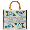 Hydrangea Tote w Bamboo Handles