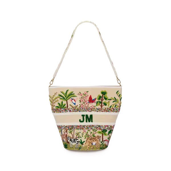 Safari Garden Custom Beaded Shoulder Bag